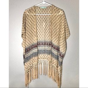 Boho fringe coverup